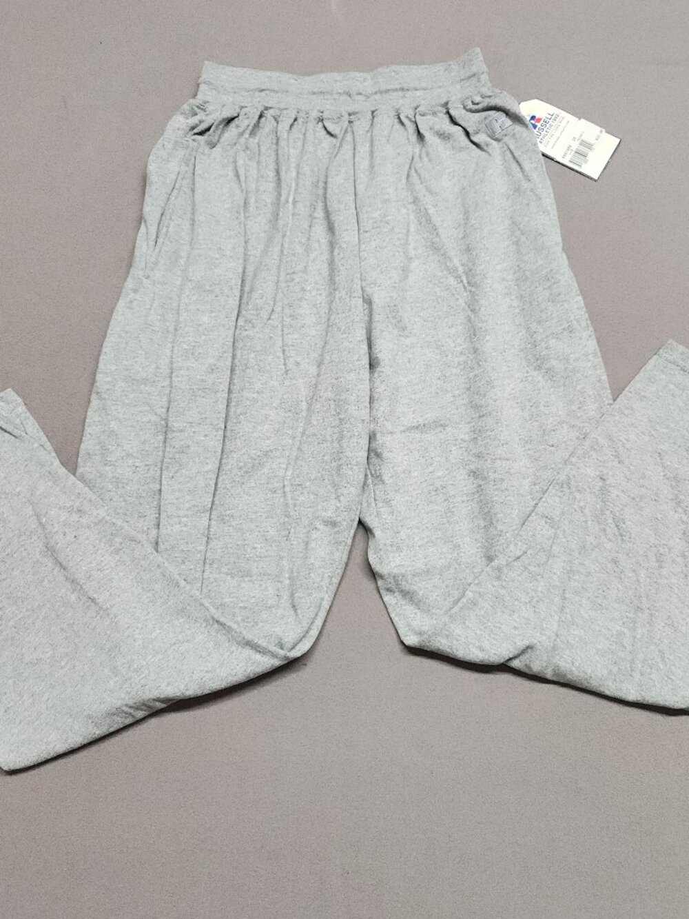 Russell Athletic Sweatpants Joggers Sm Drawstring Elastic Waist Light Gray 131